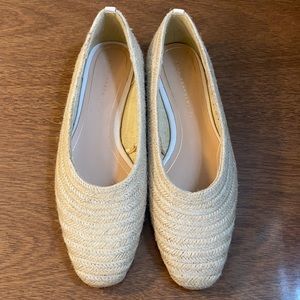 New Raffia textured Zara flats 7.5